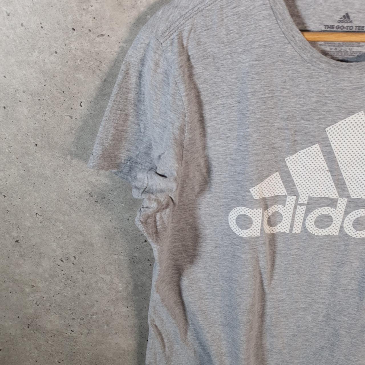 Vintage Adidas Go To Tee T Shirt Men’s Small Grey Three Stripes Logo Athletic
