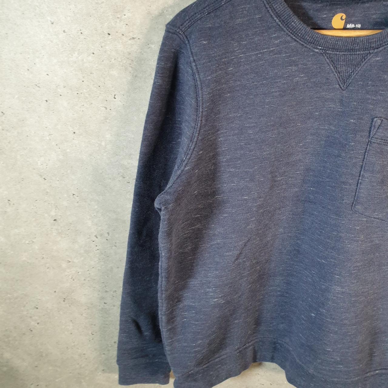 Vintage Carhartt Sweatshirt Womens Medium Navy Blue Pullover Blank USA Relaxed Fit