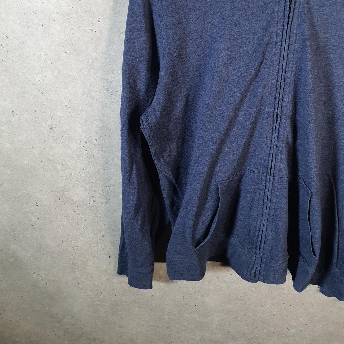 Vintage Gap Hoodie Womens Large Navy Blue Y2K Full Zip Logo