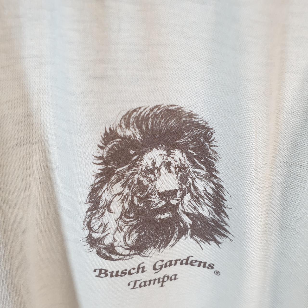 Vintage Lexington Busch Gardens Tampa 90s USA Single Stitch T Shirt Men’s Small White