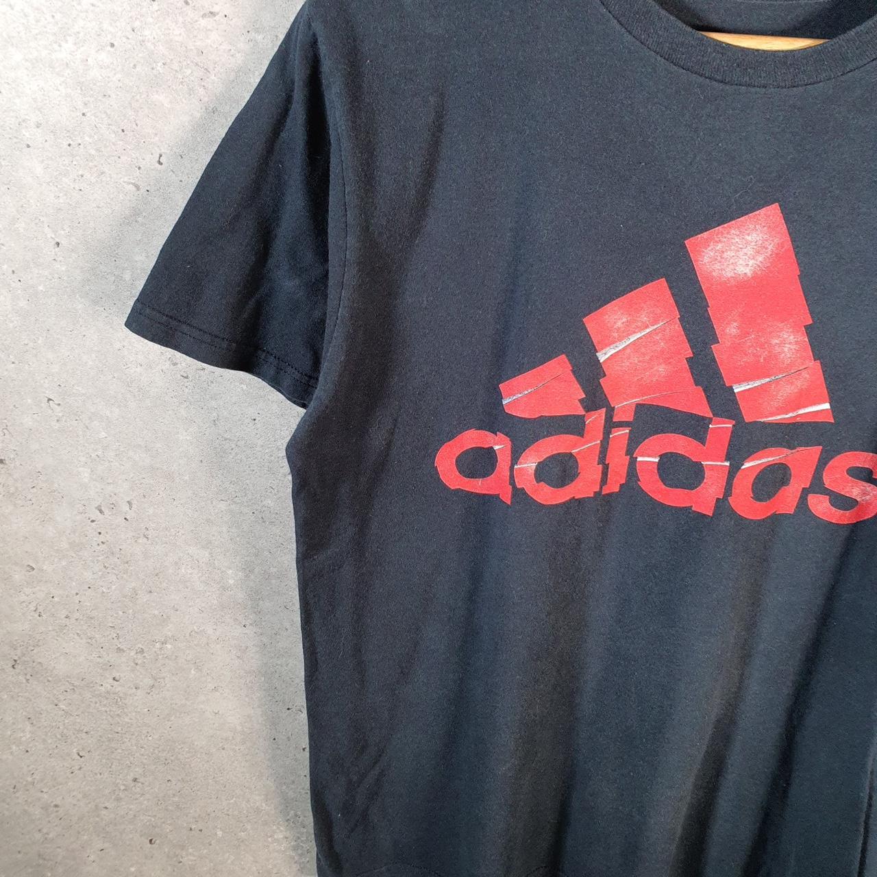 Vintage Adidas Go Tee T Shirt Men’s Medium Black Three Stripes Logo Athletic