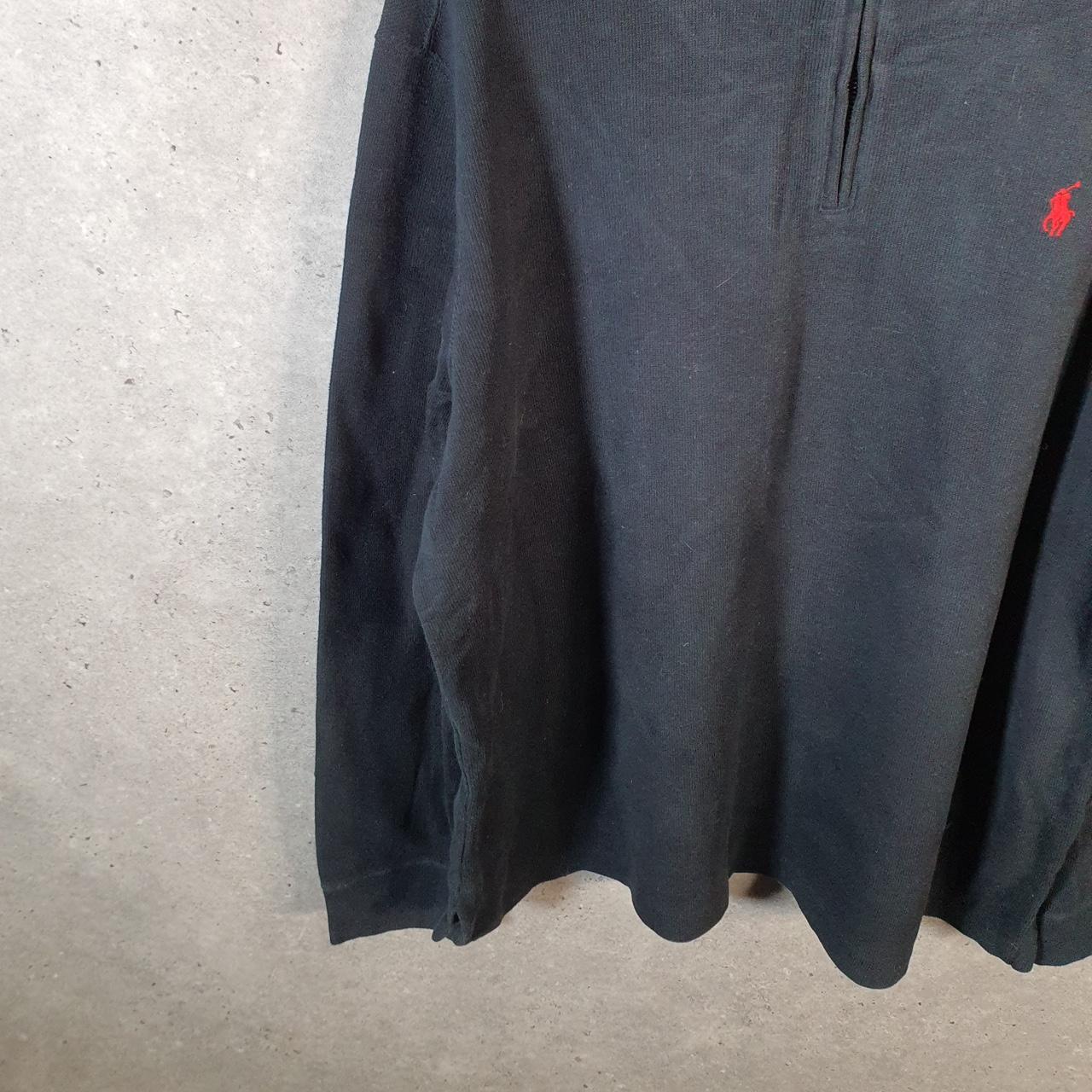 Vintage Ralph Lauren Polo 1/4 Zip Sweatshirt Men’s XL Black Cotton Pullover Pony