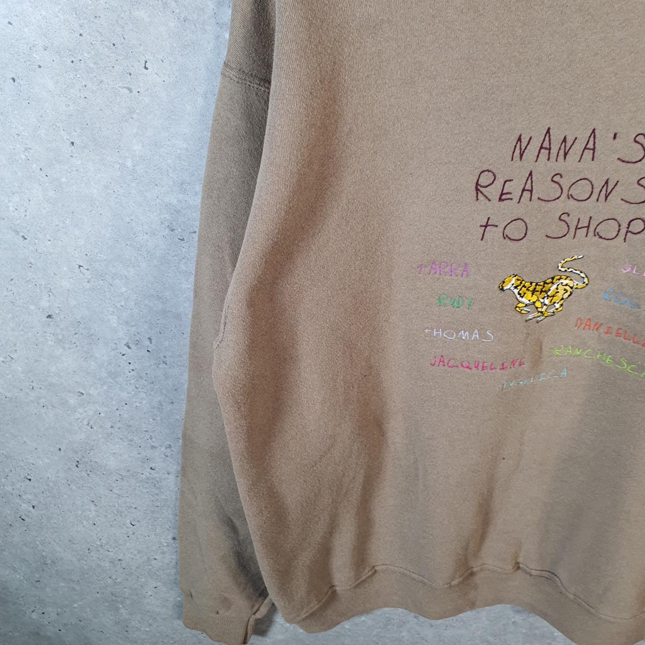 Vintage Lee Heavyweight Sweatshirt Men’s Large Brown USA Nanas Reason To Shop Embroidered