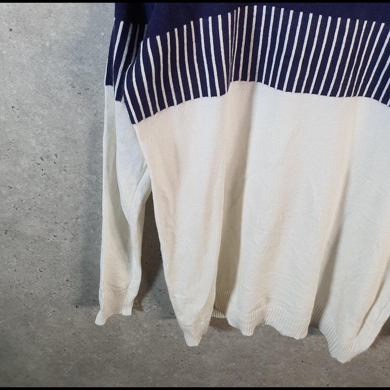 Vintage Adidas Knit Sweater Men’s Small Blue Y2K Pullover Casual