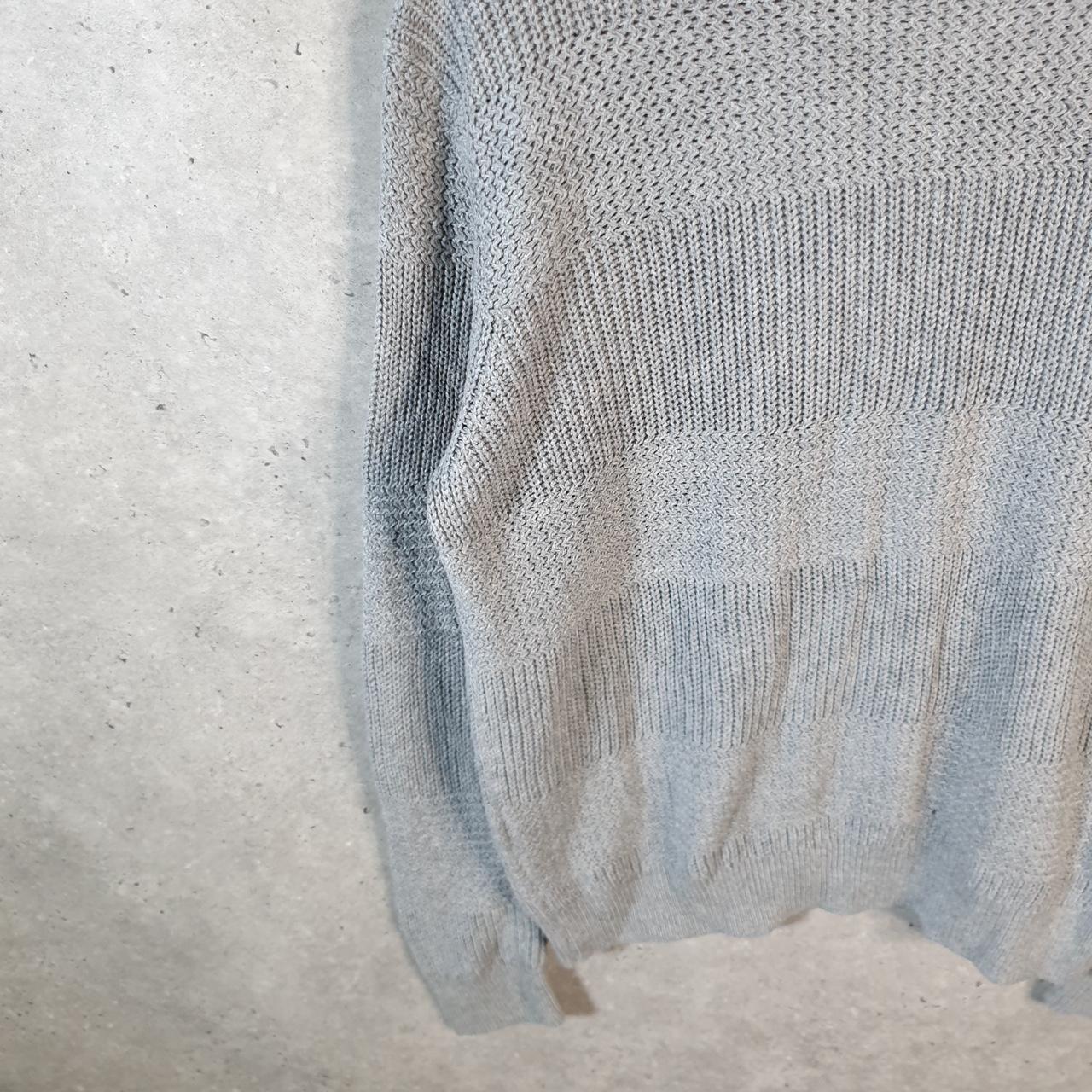 Vintage Ralph Lauren Polo Knit Sweatshirt Men’s Large Grey Cotton Pullover Pony