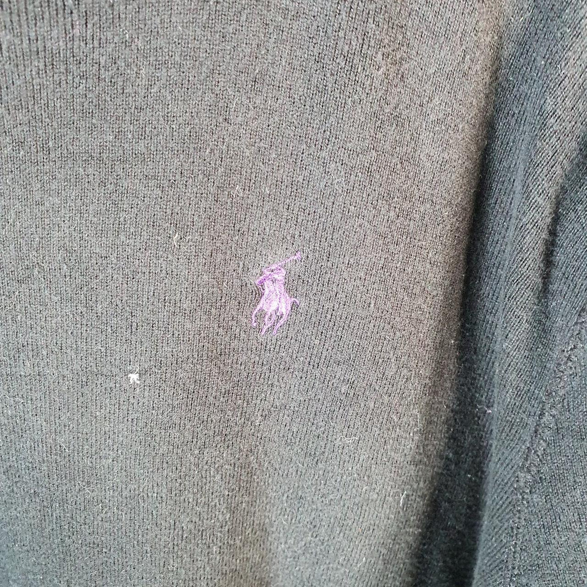 Vintage Ralph Lauren Polo Heavyweight Sweatshirt Men’s Medium Black Pullover Pony C8845