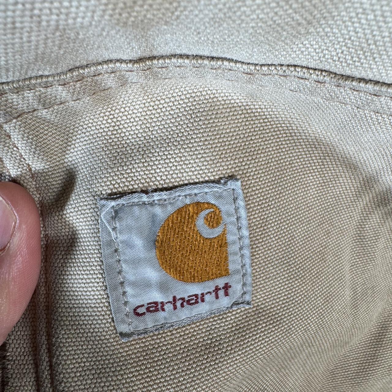 Vintage Carhartt Active Hooded Jacket Men’s XXL Tan Brown J140 BRN Thrashed Workwear Canvas USA