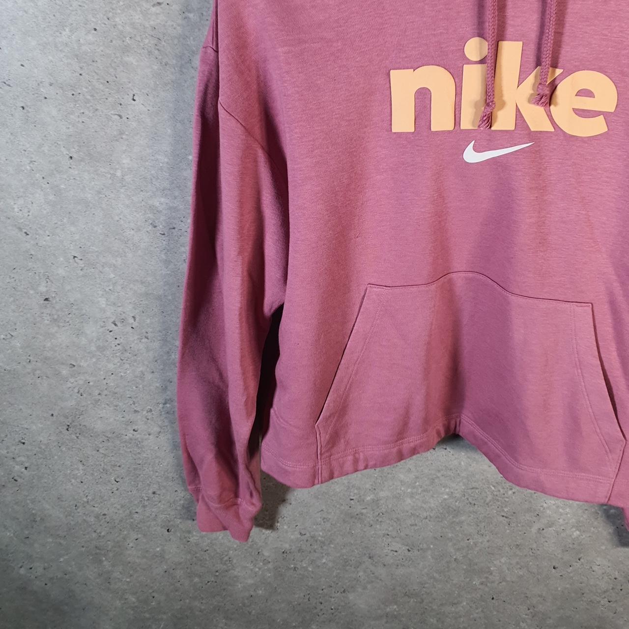 Vintage Nike Spellout Club Hoodie Womens XS Pink Swoosh Y2K Pullover