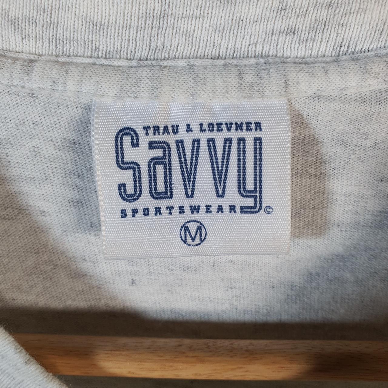 Vintage Savvy GeorgeTown Bulldogs 90s USA Single Stitch T Shirt Men’s Medium Grey