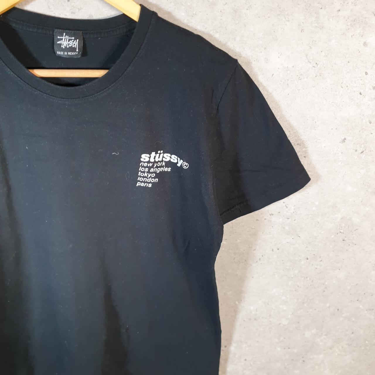 Vintage Stussy Strawberyt Printed Printed T Shirt Men’s XS Black Graphic Short Sleeve