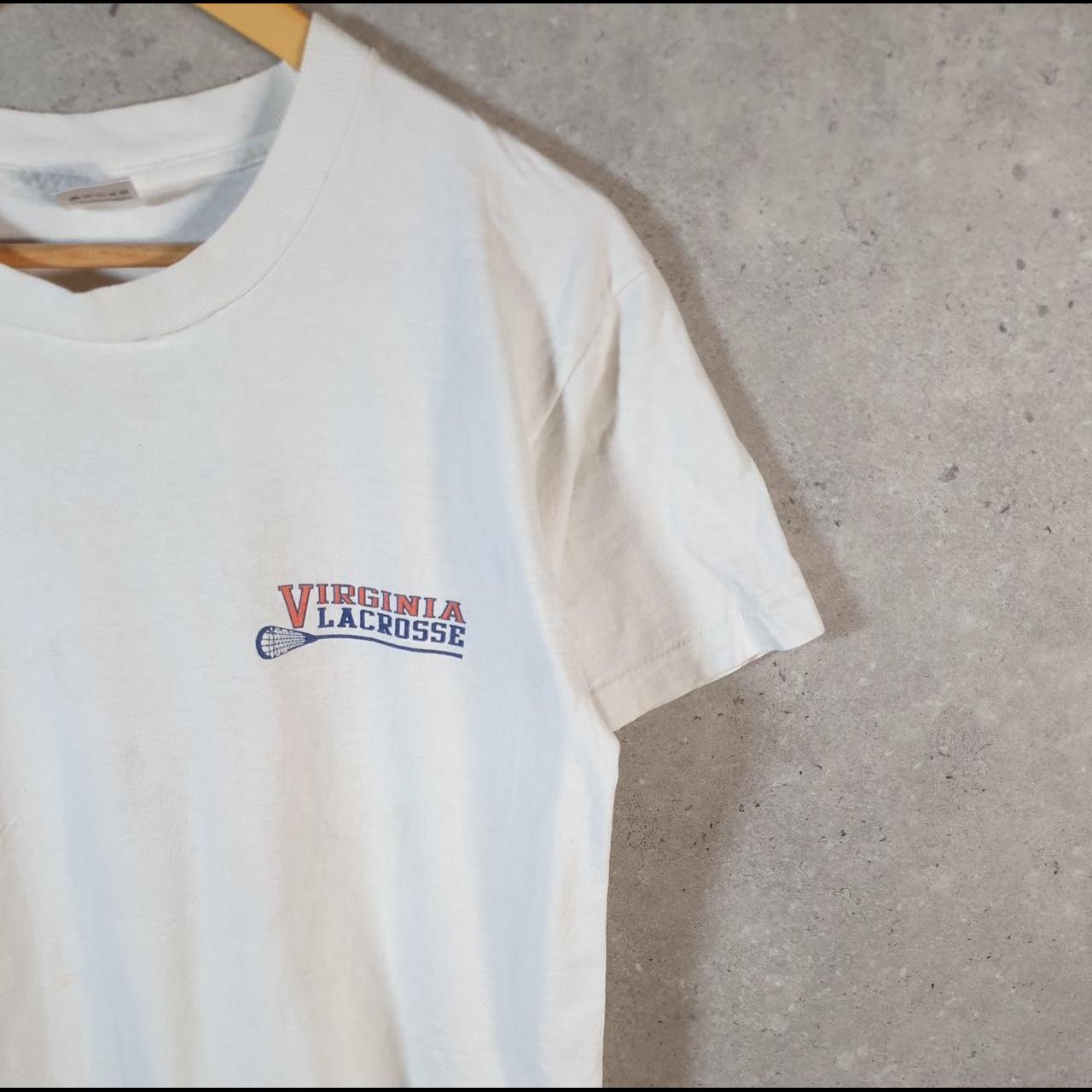 Vintage Fruit of the Loom Virginia Lacrosse 90s Single Stitch T Shirt Men’s Medium White