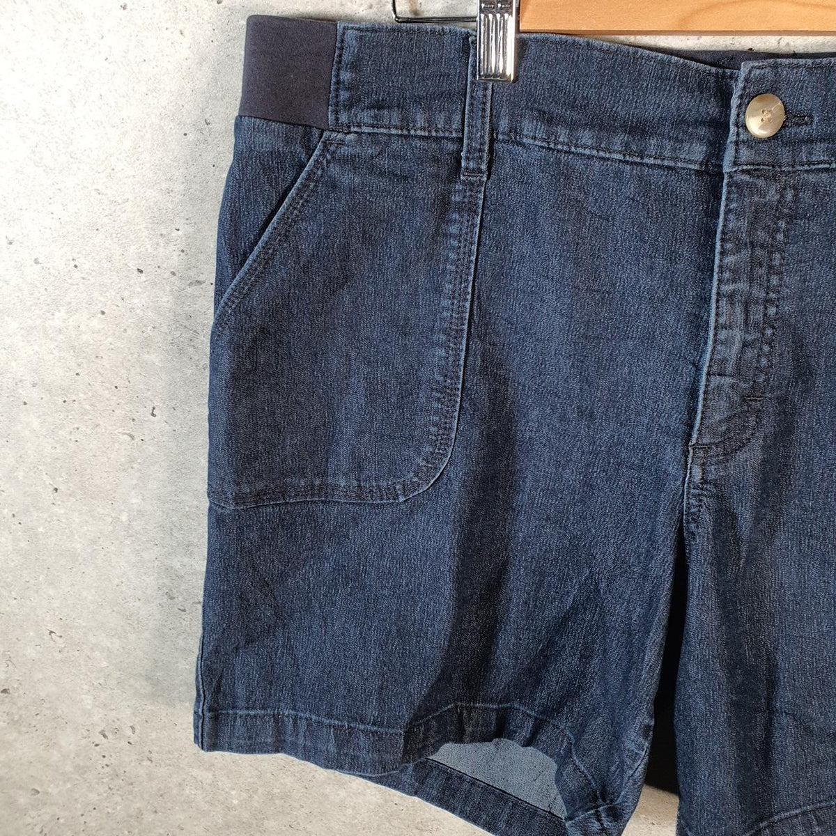Vintage Lee Baggy Shorts Jorts Cargo Womens W36 Blue Relaxed Denim