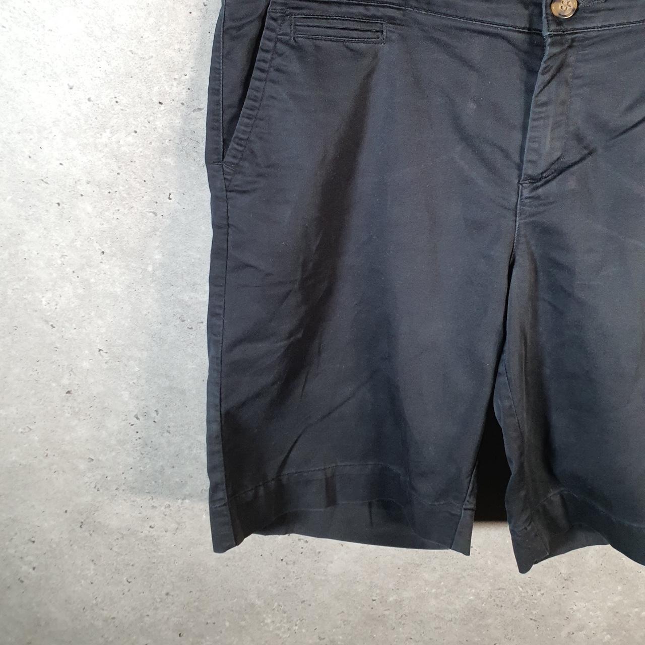 Vintage Dockers Chino Shorts Jorts Cargo Womens W38 Black Baggy Cotton