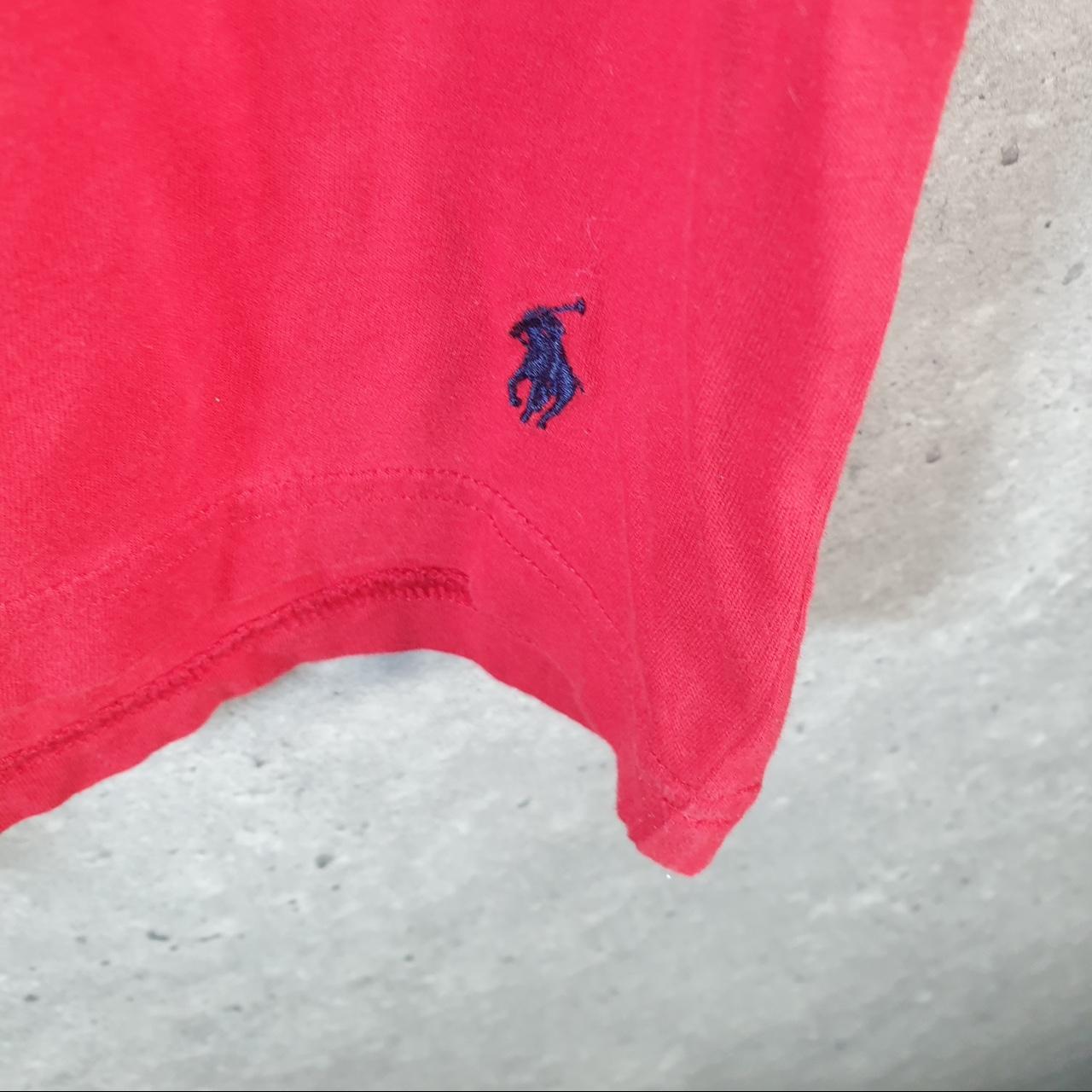 Vintage Ralph Lauren Polo T Shirt Mens Large Red Embroidered Classic Fit Pony C9055