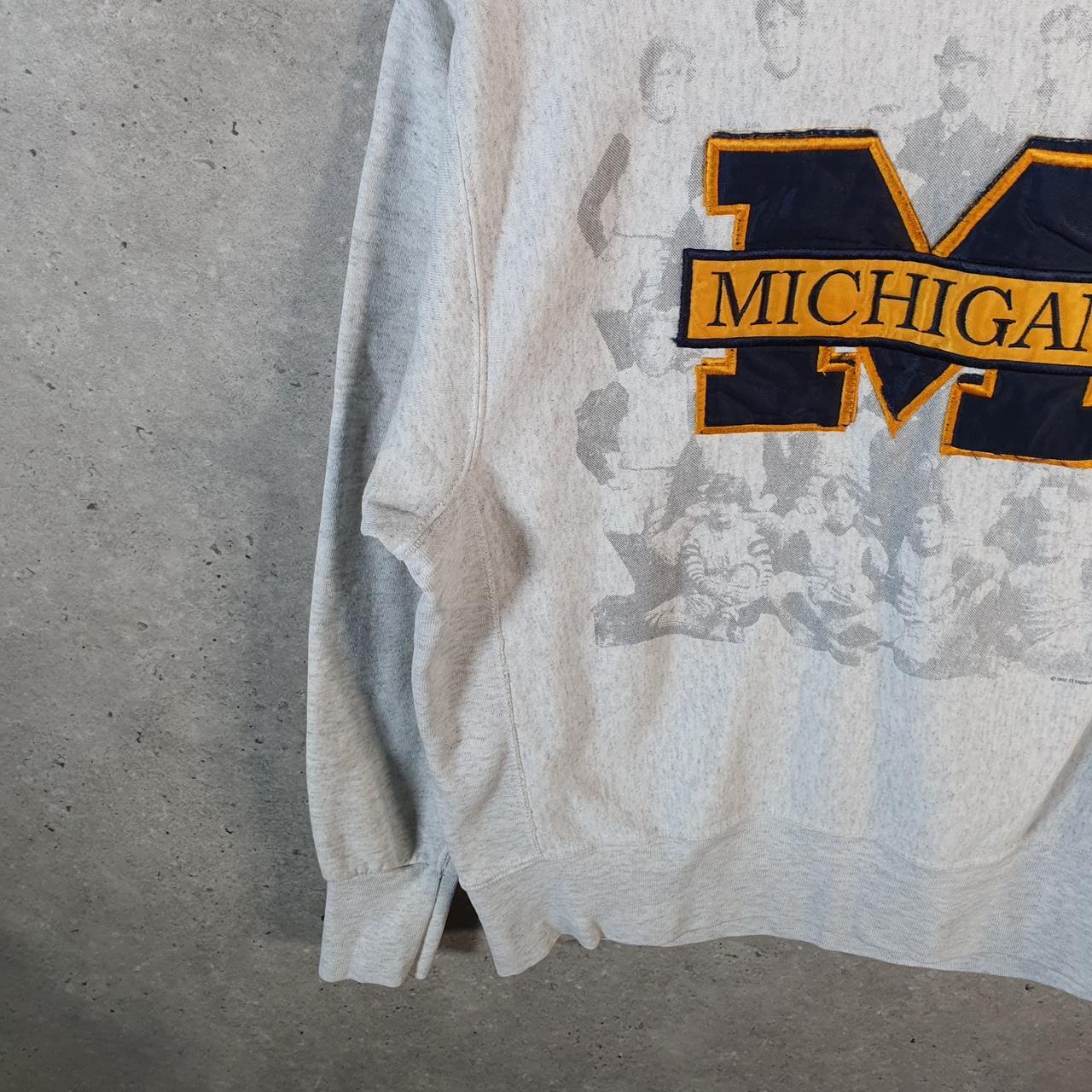 Vintage Crable Sportswear Michigan Sweatshirt Mens Large Grey Pullover USA