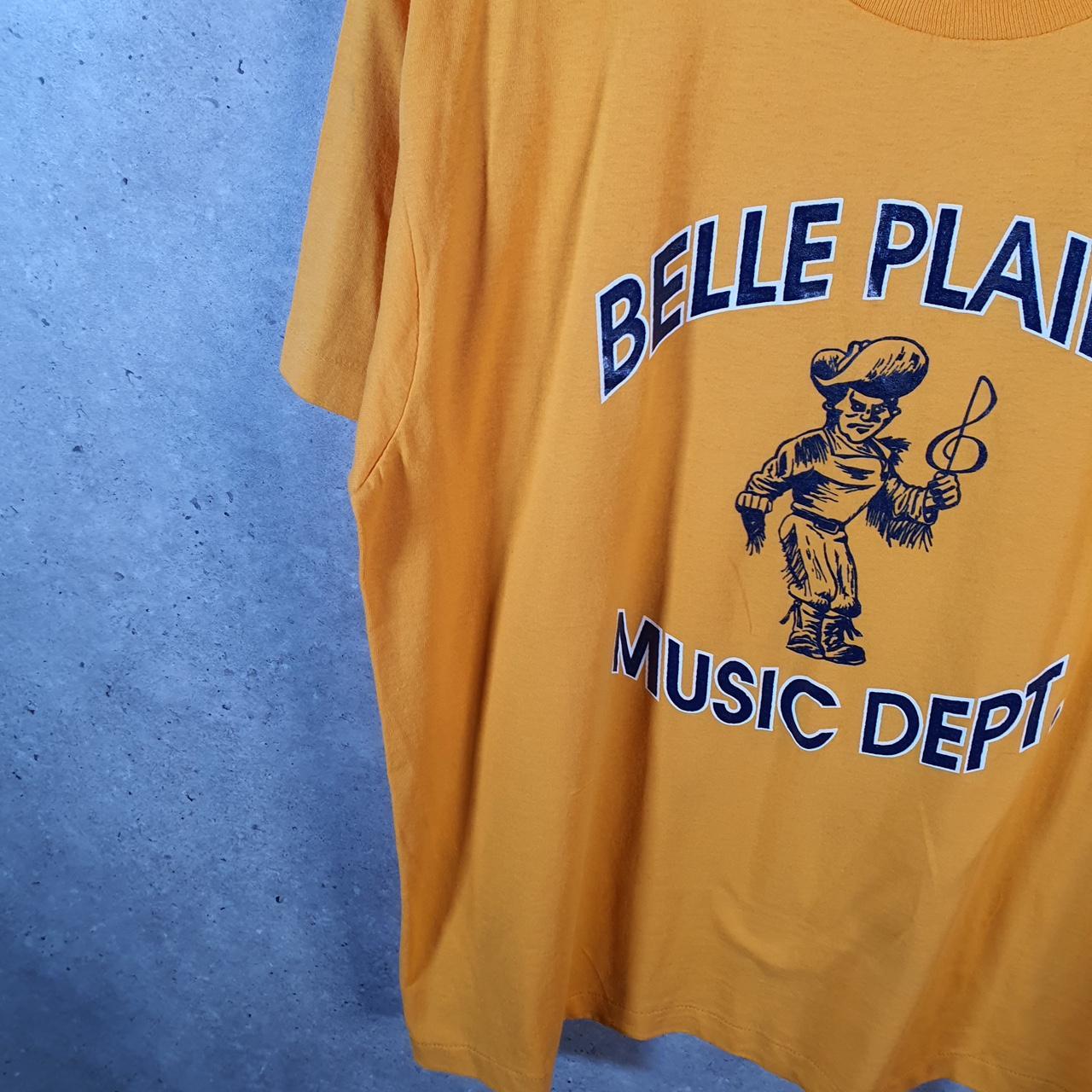 Vintage Screen Stars Belle Plaine Music Dept Single Stitch T Shirt Men’s XL Orange