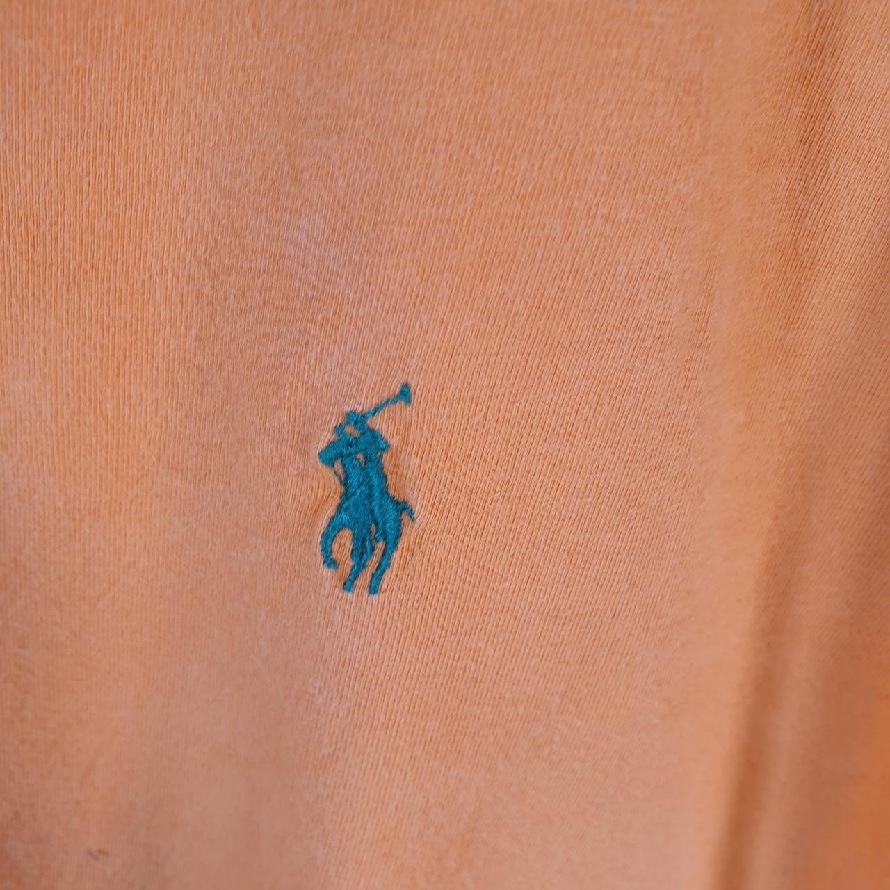 Vintage Ralph Lauren Polo T Shirt Men’s Small Orange Embroidered Classic Fit Pony C8586