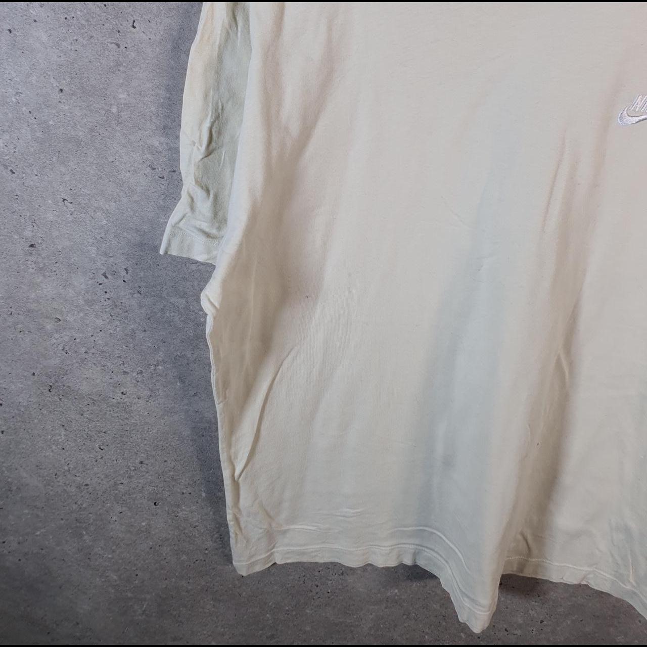 Vintage Nike Club T Shirt Men’s Large Beige Swoosh Y2K Pullover Logo