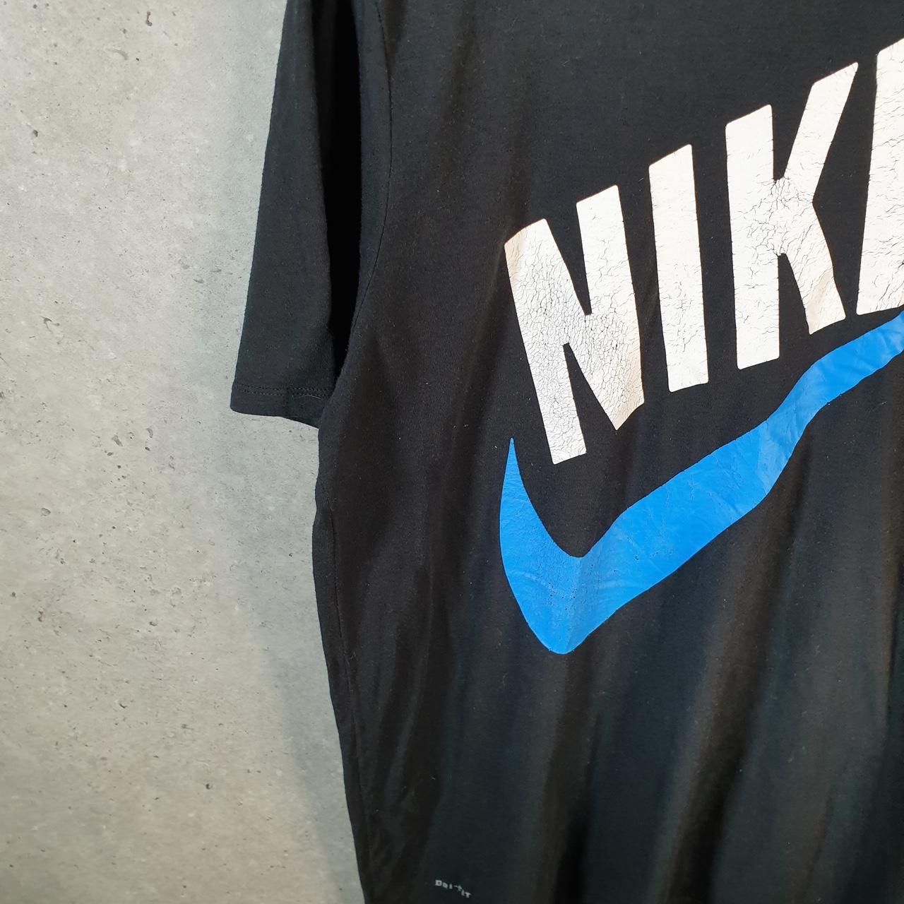 Vintage Nike Club Dri Fit Spellout T Shirt Men’s XL Black Graphic Swoosh Athletic