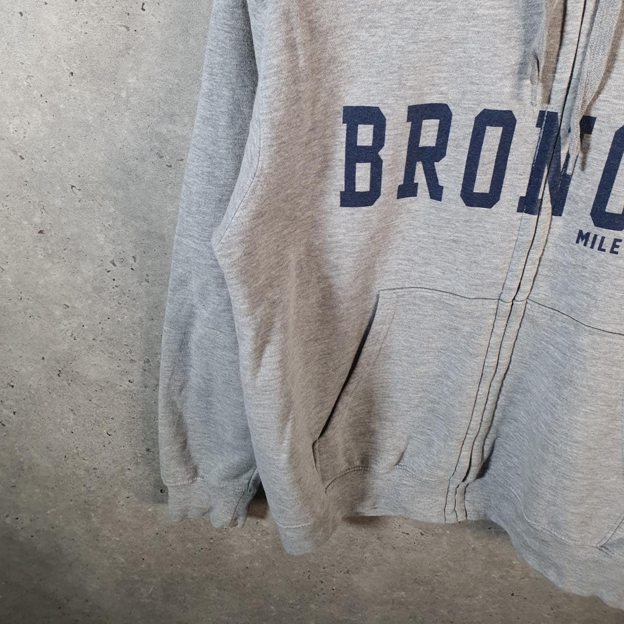 Vintage NFL Denver Broncos Hoodie Womens Large Grey Full Zip USA Pro Sport