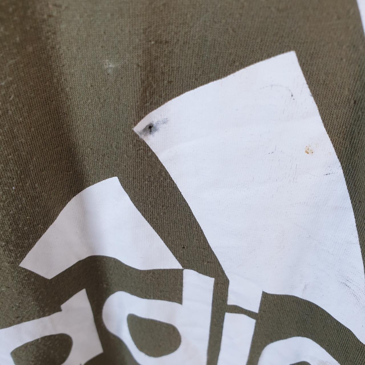 Vintage Adidas Go Tee Performance T Shirt Shirt Men’s XL Khaki Green Three Stripes Logo Athletic