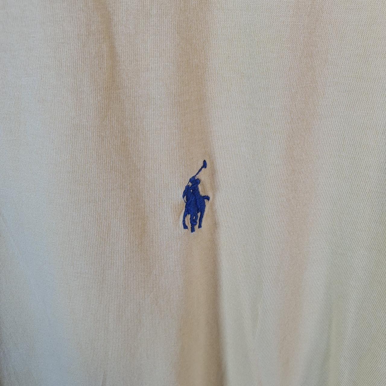 Vintage Ralph Lauren Polo T Shirt Men’s XL Yellow Embroidered Pony Classic Fit C9105