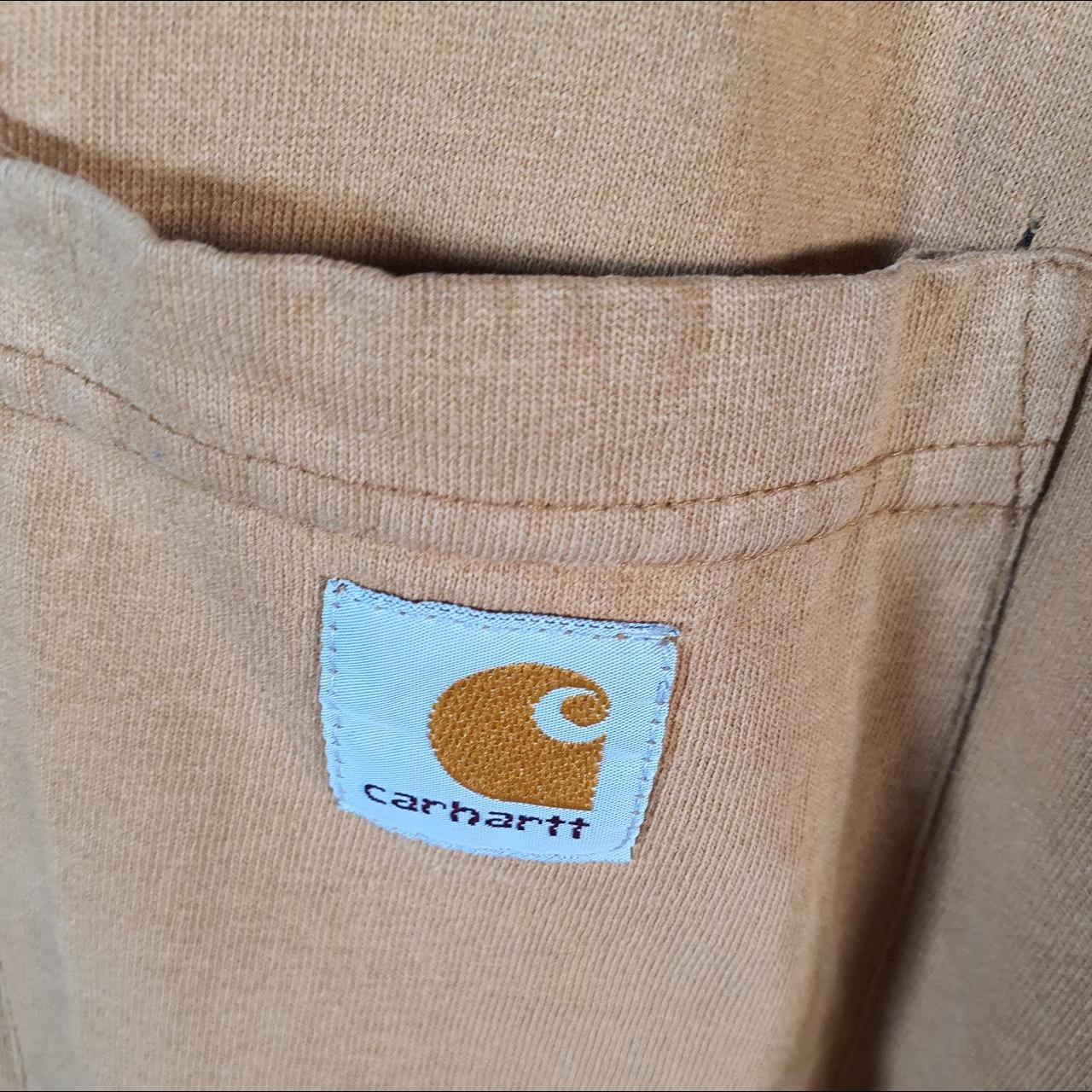 Vintage Carhartt Pocket T Shirt Men’s Large Brown Workwear Chore Utility Loose Fit C9252