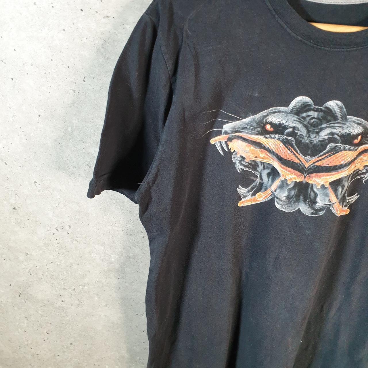 Vintage Nike Dragon Demon Graphic T Shirt Men’s Medium Black Logo Swoosh Athletic