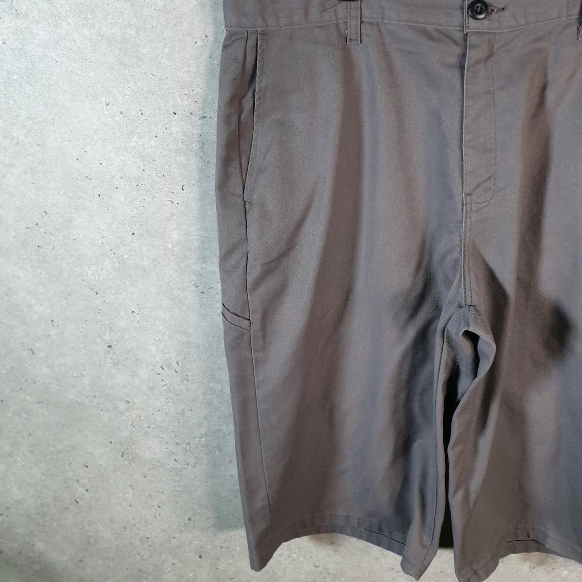 Vintage Dickies Baggy Chino Shorts Jorts Cargo Mens W38 Grey Relaxed Fit