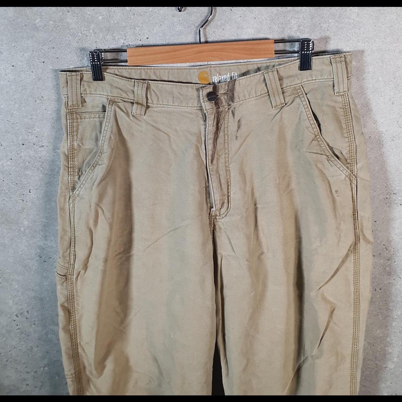Vintage Carhartt Carpenter Trousers Mens W36 L34 Brown Relaxed Fit Workwear USA