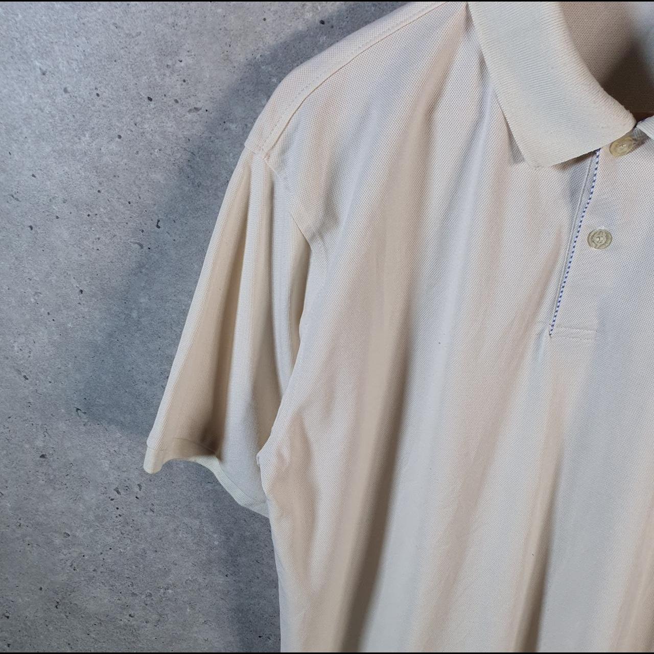Vintage Tommy Hilfiger Polo Shirt Men’s Large Beige Custom Fit Embroidered Logo