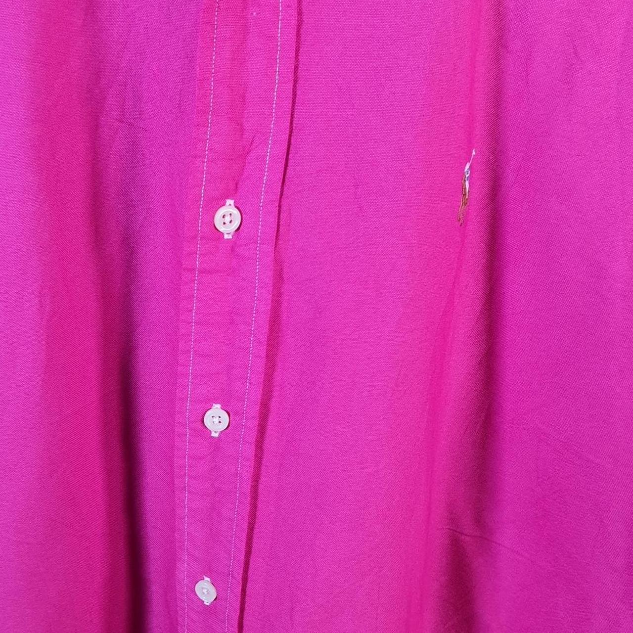 Vintage Ralph Lauren Button Down Shirt Men’s Large Pink Blake Cotton Pony Casual Big Fish Vintage