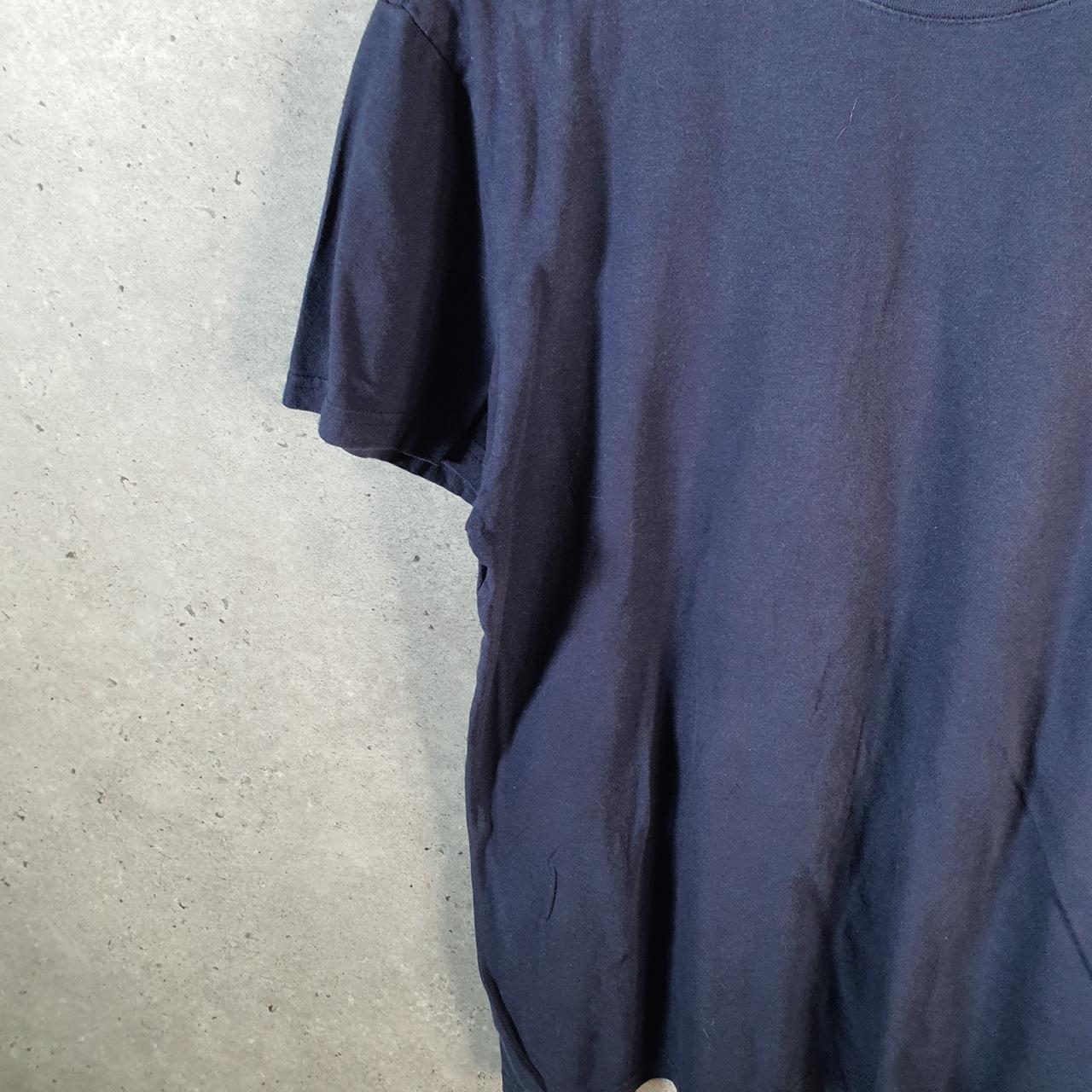 Vintage Adidas Golf T Shirt Shirt Men’s Medium Navy Blue Three Stripes Logo Athletic