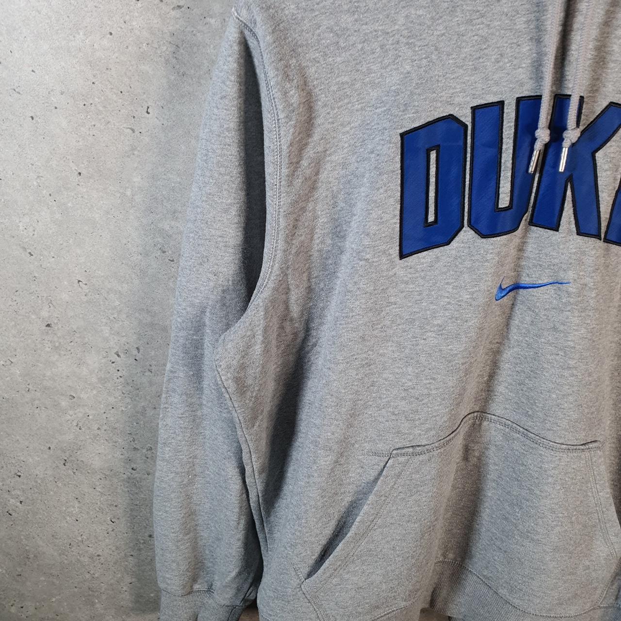 Vintage Nike Duke Centre Swoosh Hoodie Men’s Medium Grey Pro Sport Y2K Pullover Logo