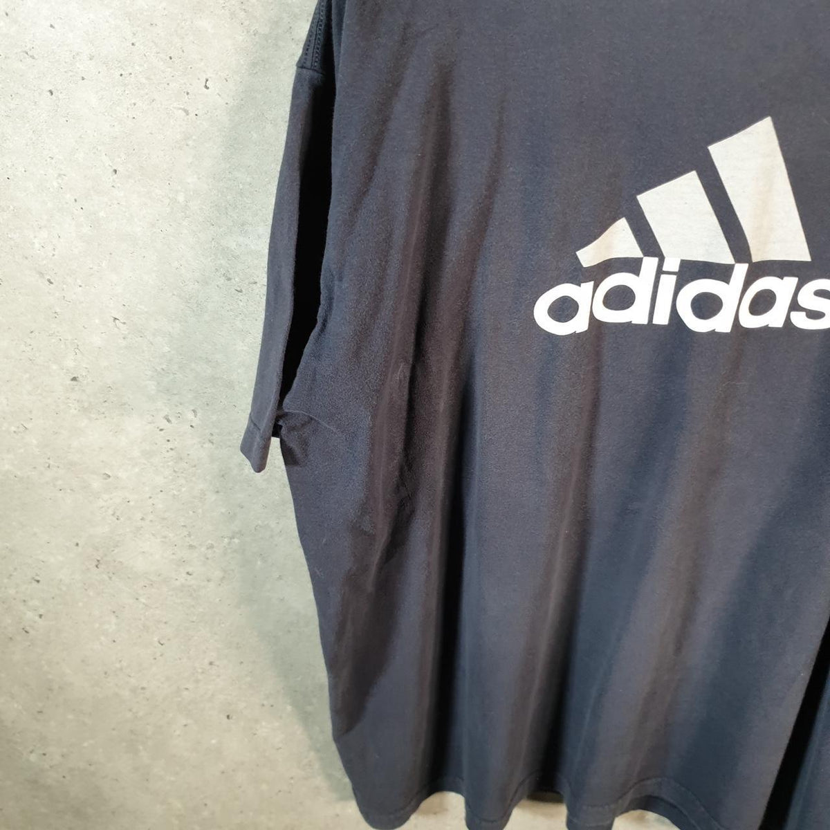 Vintage Adidas Spellout T Shirt Men’s XL Black Three Stripes Athletic