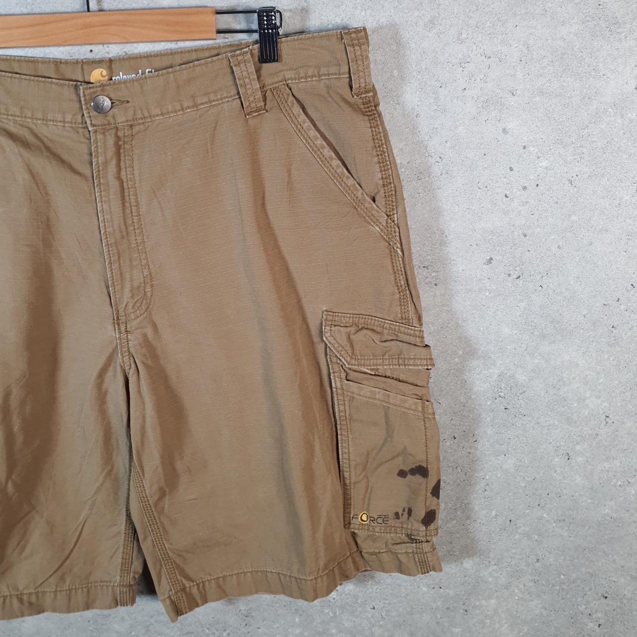 Vintage Carhartt Baggy Carpenter Shorts Jorts Cargo Men’s W40 Brown Relaxed Fit Workwear Big Fish Vintage