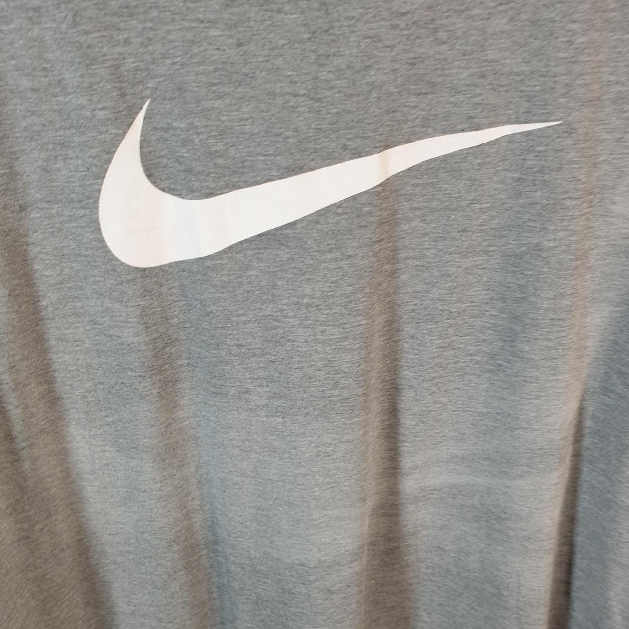 Vintage Nike T Shirt Men’s XL Grey Printed Single Swoosh Logo Athletic C8292