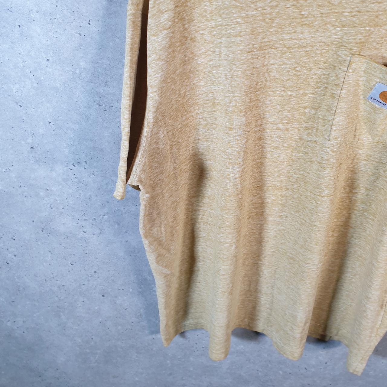 Vintage Carhartt Pocket T Shirt Men’s XL Yellow Workwear Chore Utility Original Fit