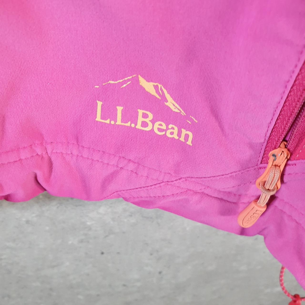 Vintage L.L. Bean Polartec Outdoors Nylon Jacket Mens Medium Pink Full Zip Waterproof