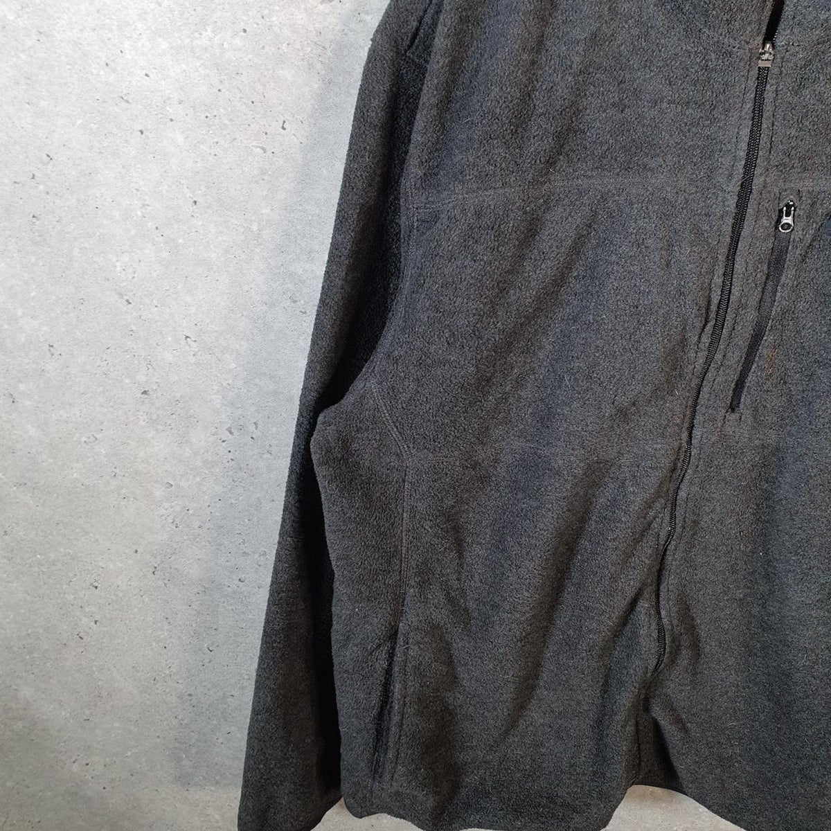 Vintage Timerland Teddy Fleece Sweatshirt Mens Large Full Zip Black Logo Winter