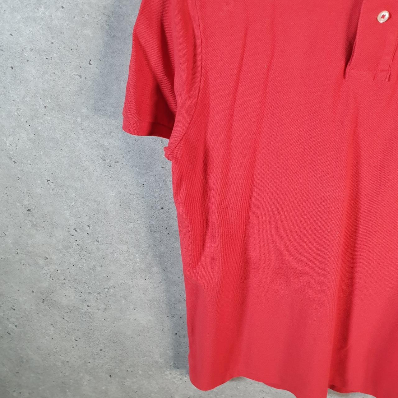 Vintage Ralph Lauren Polo Shirt Men’s Small Red Custom Slim Fit Embroidered Pony