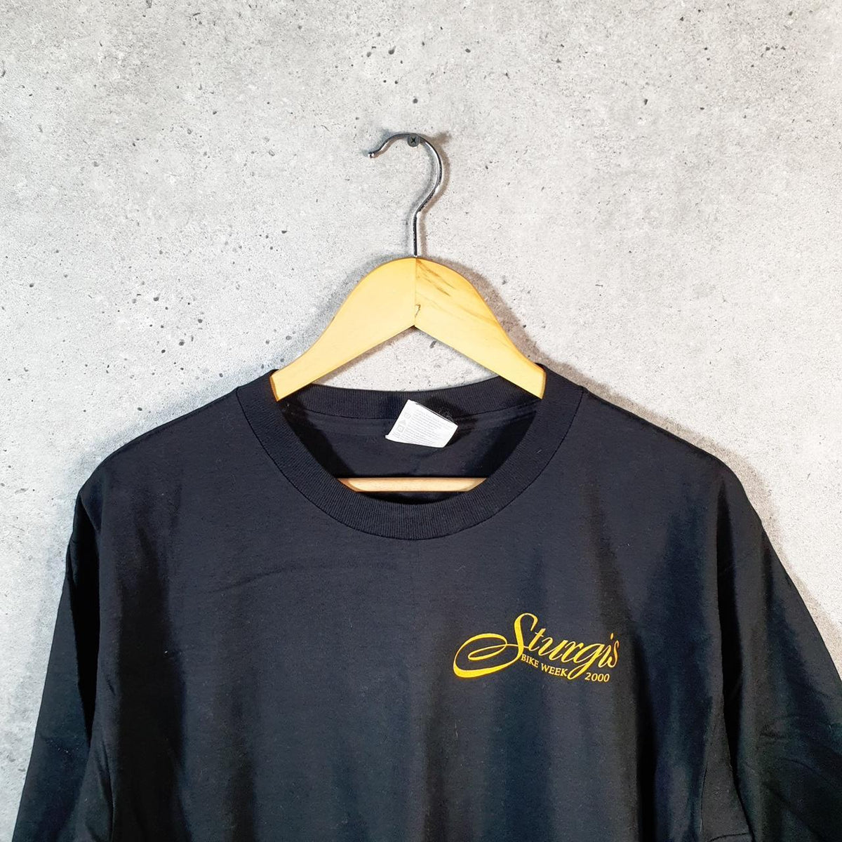 Vintage PowerPro Oneita USA Sturgis 2000 South Dakota Single Stitch T Shirt Men’s Large Black Big Fish Vintage