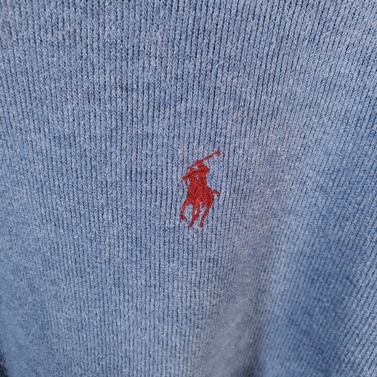 Vintage Ralph Lauren Polo 1/4 Zip Sweatshirt Men’s Medium Blue Pullover Pony C8830