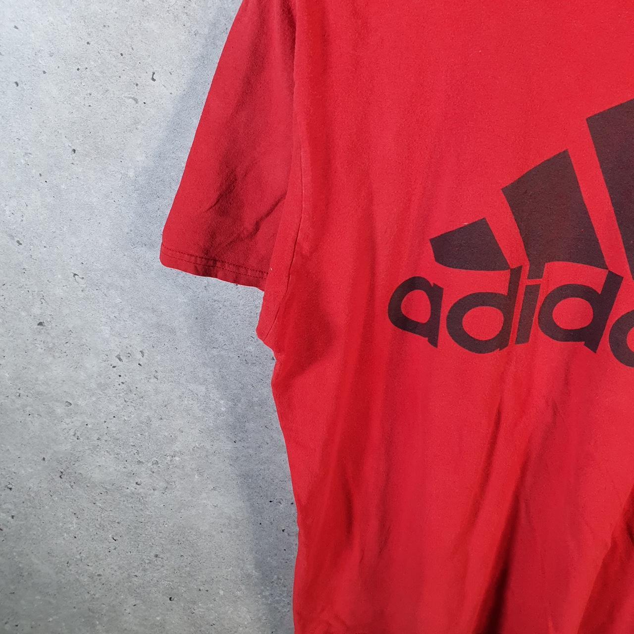 Vintage Adidas Go To Tee T Shirt Men’s Large Red Three Stripes Logo