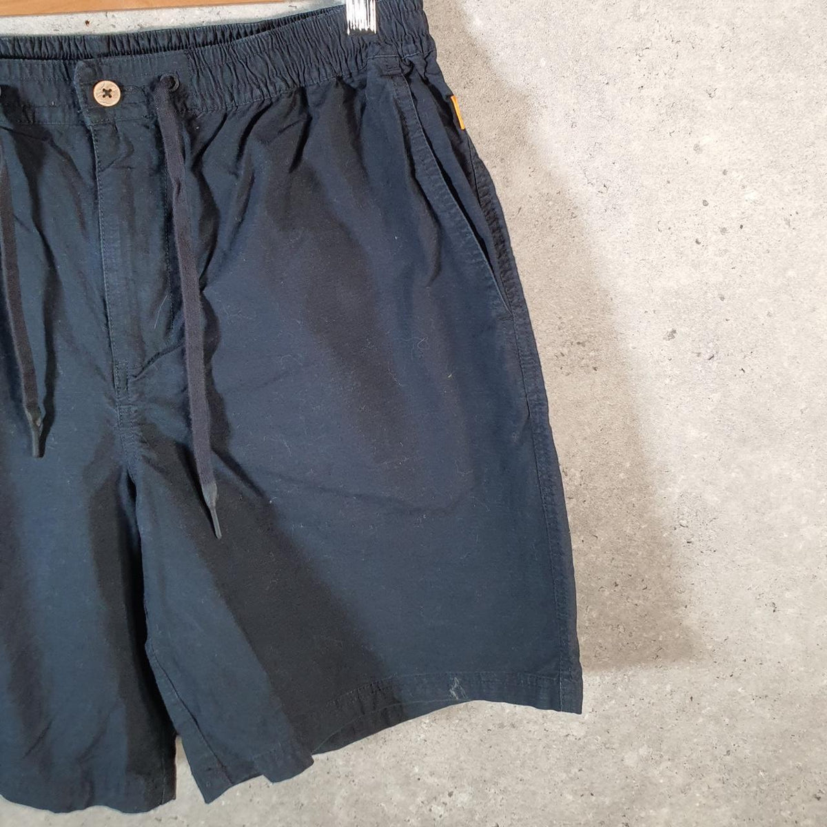 Vintage Quiksilver Waterman Chino Shorts Jorts Cargo Men’s XL Black Baggy Cotton A4462