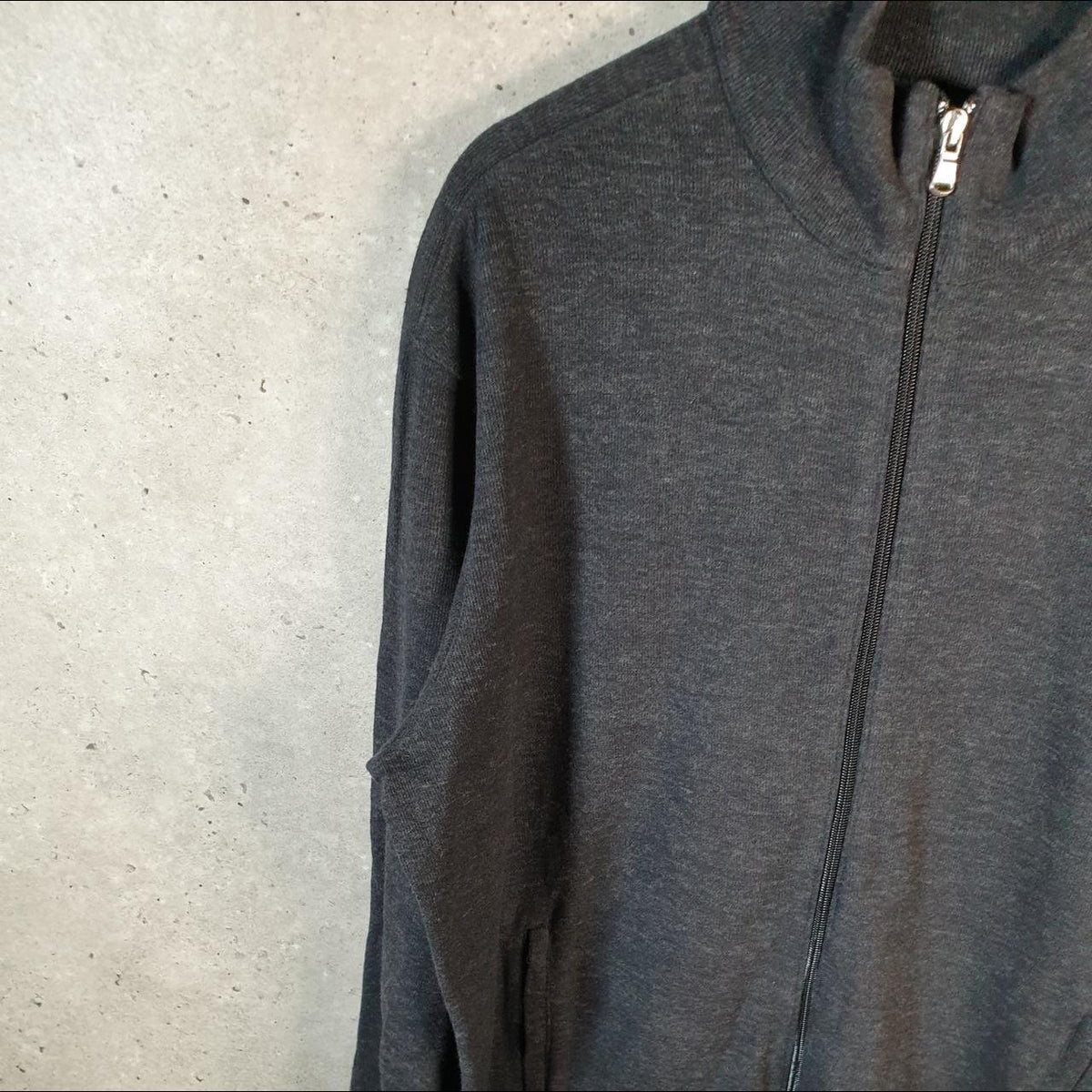 Vintage Ralph Lauren Polo Sweatshirt Men’s Large Grey Cotton Full Zip Pony