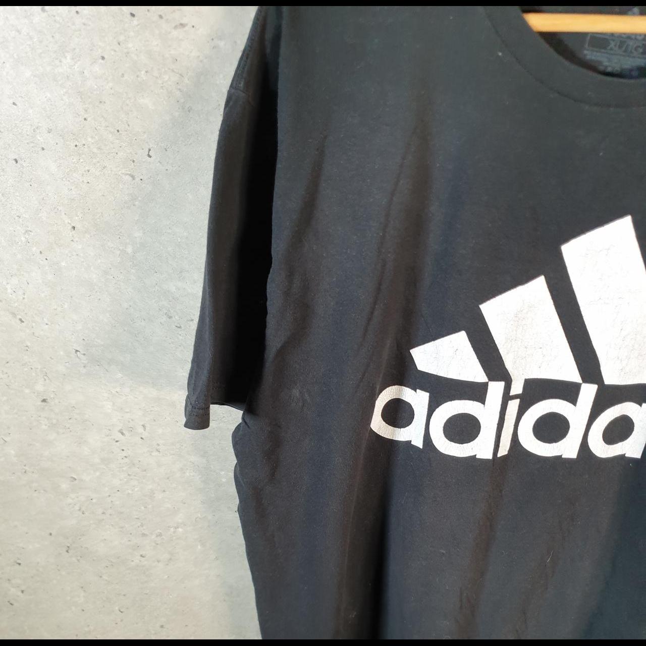 Vintage Adidas Go To Tee T Shirt Men’s XL Black Three Stripes Logo Athletic