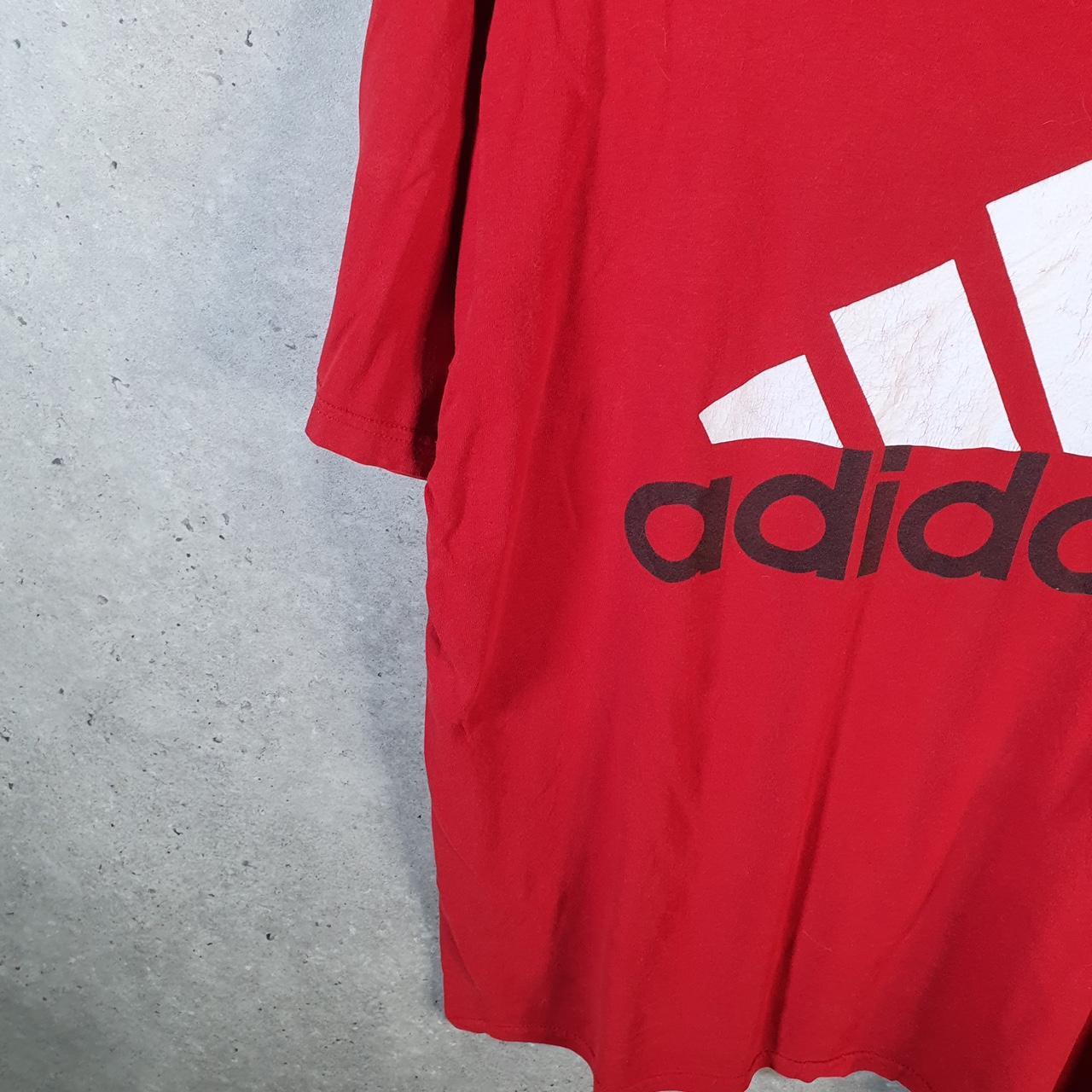 Vintage Adidas Go To Tee T Shirt Men’s Large Red Three Stripes Logo