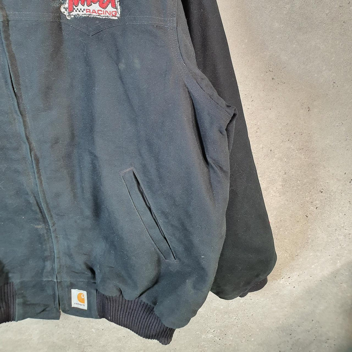 Vintage Carhartt Santa Fe Work Jacket Men’s XL Black J13 BLK USA Big Fish Vintage
