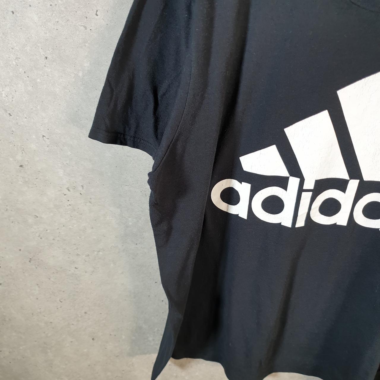 Vintage Adidas Go To Performance Tee T Shirt Men’s XL Black Three Stripes Logo Athletic